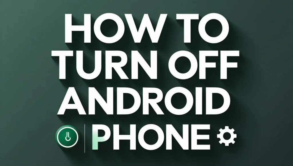 How to Turn Off Android Phone How to Turn Off Android Phone