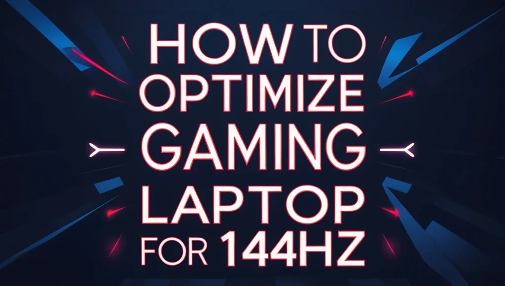 How to Optimize Gaming Laptop for 144Hz How to Optimize Gaming Laptop for 144Hz